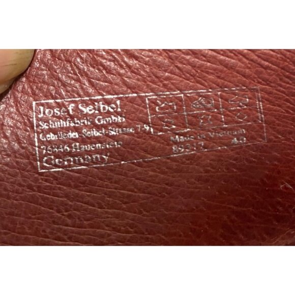 Josef Seibel Black Leather Zippered Heeled Bootie Shoes Size 7.5 M - Picture 8 of 9